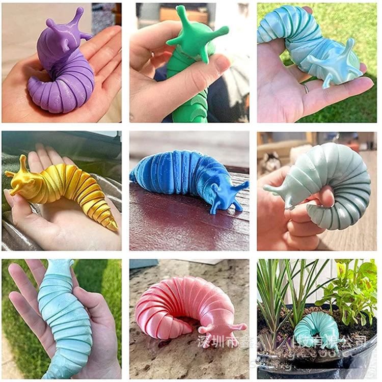 20cm Fidget Slug Stress Relief Toy Articulated Sticky Stretch Slug Fidget Toy Sensory Toys Snails