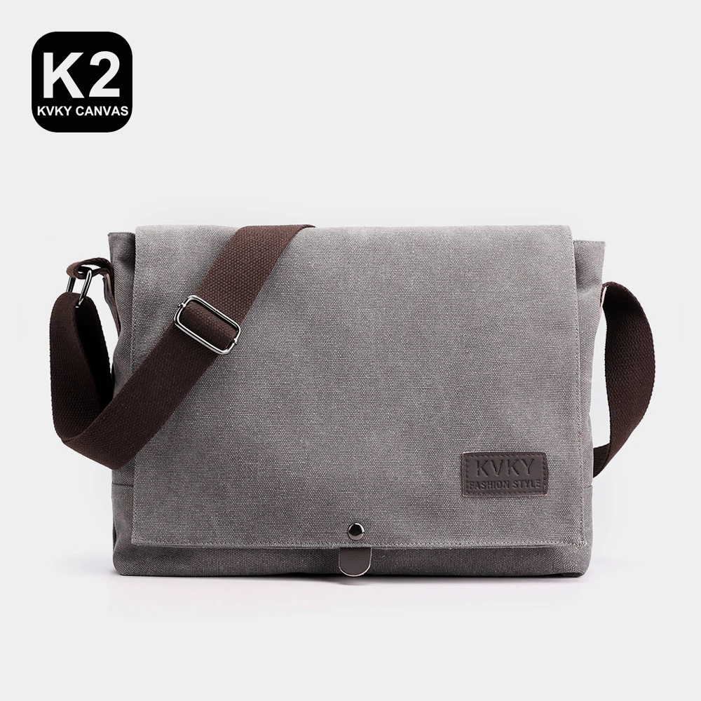 

KVKY Quality New Crossbody Bag For Men Canvas Single Shoulder Messenger Bags messenger bag Small Square Travel Main Male Handbag