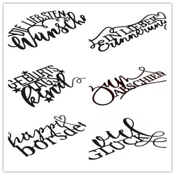 German word Metal Cutting Dies Stencils for DIY Scrapbooking/photo album Decorative Embossing DIY Paper Cards130