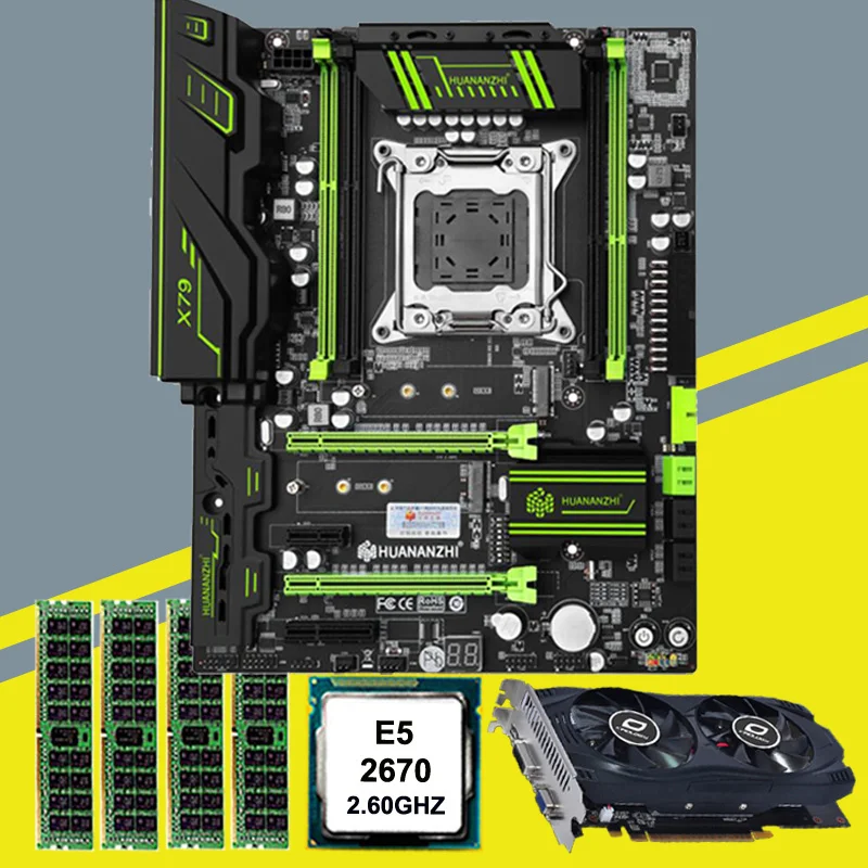 

Материнская плата HUANANZHI Super X79 LGA 2011, комбинированная видеокарта GTX750Ti 2G ЦП Xeon E5 2670 16 Гб ОЗУ, регистровая ECC, двойной слот M.2 SSD