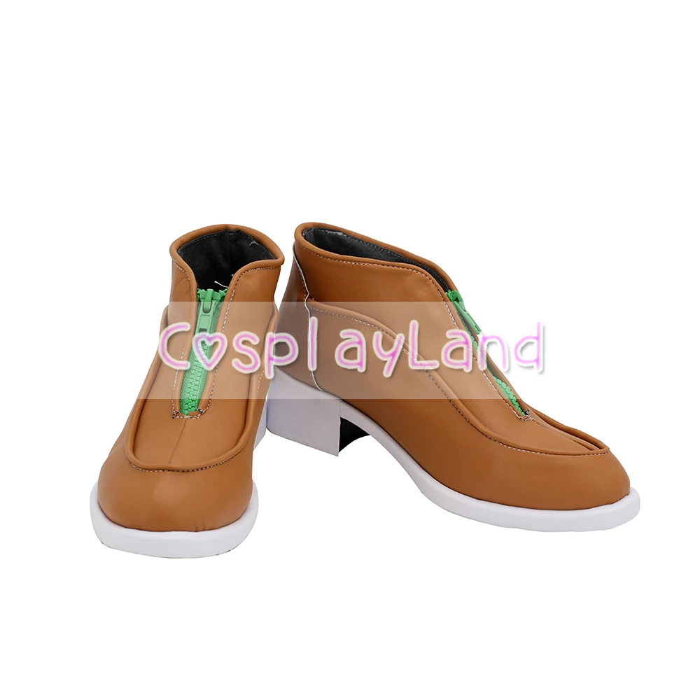 Le Bizzarre avventure di JoJo 5 Giorno Giovann Marrone Cosplay Stivali Scarpe Da Uomo Costume Su Misura Accessori di Halloween Del Partito di Scarpe