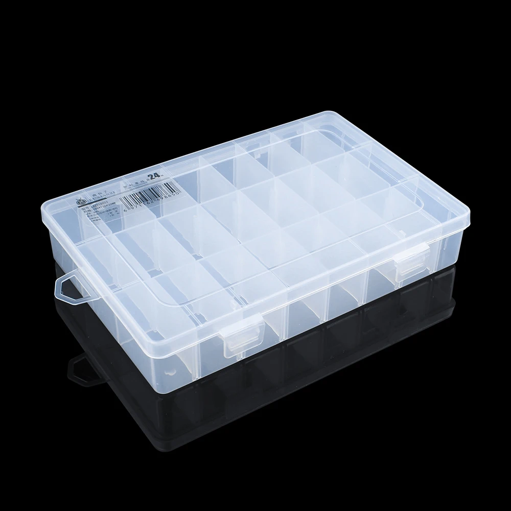 LUXIANZI-Caja de Herramientas de almacenamiento de plástico impermeable, piezas de Metal transparentes portátiles, herramientas de Hardware,