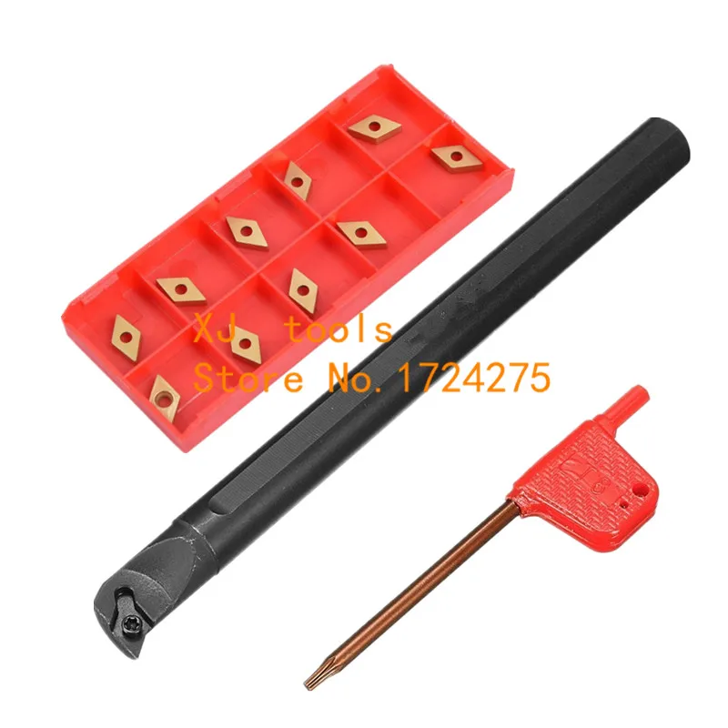 S08K-SDUCR07 S10K-SDUCR07 S12M-SDUCR07 S16Q-SDUCR07 Internal Turning Tool holder+10p DCMT070204 carbide inserts CNC turning tool