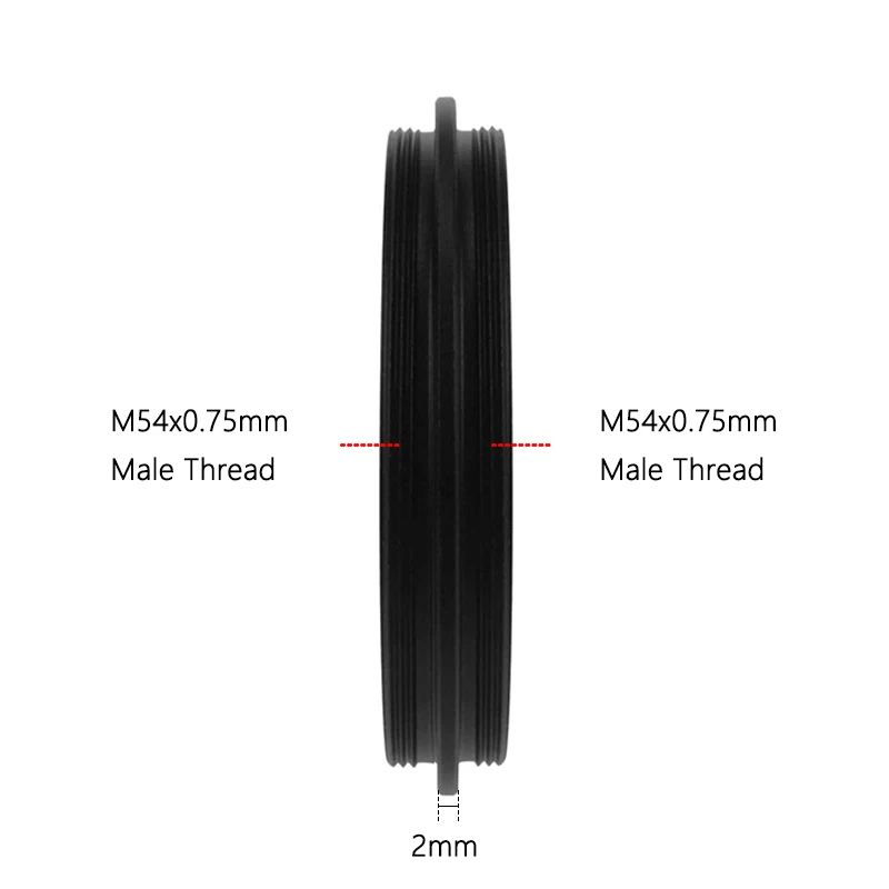 StarDikor M54 to M54 M54X0.75 Male Thread to M54X0.75 Male Thread Telescope Adapter Ring Aluminium Alloy Metal