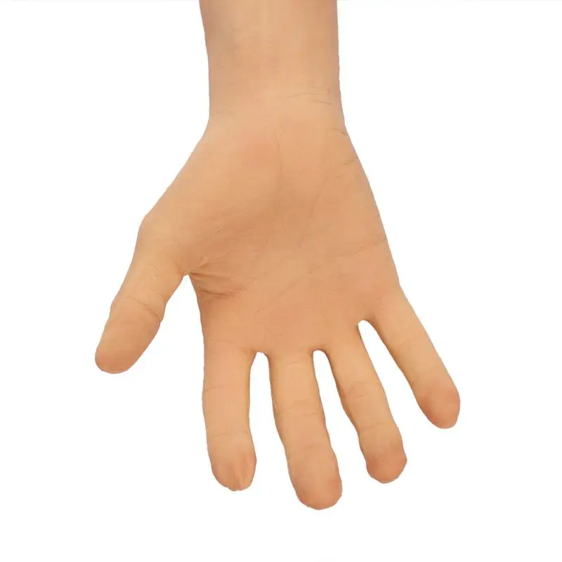 Know U Artificial Silicone Realistic Hand Gloves With Real Skin Texture Skin Old People Super Elastic Prosthetic Hand