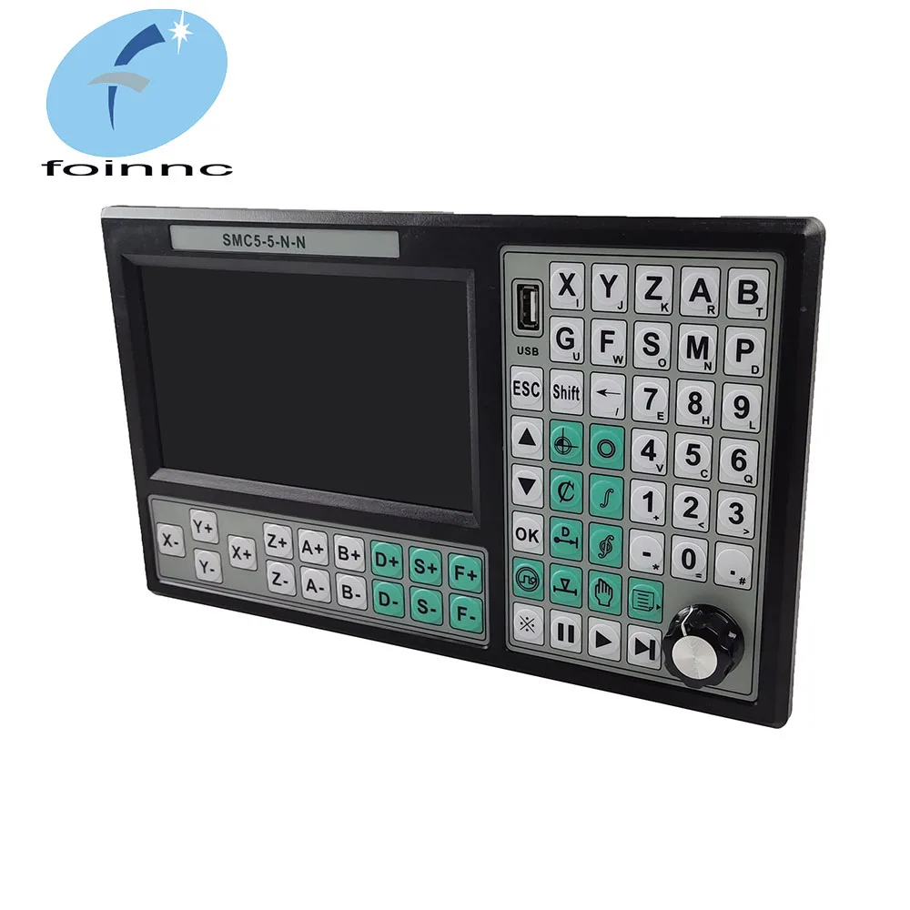 Controller USB Mach3 Offline a 5 assi CNC SMC5-5-N-N 500KHz G-Code grande schermo da 7 pollici per macchina da taglio per incisione CNC
