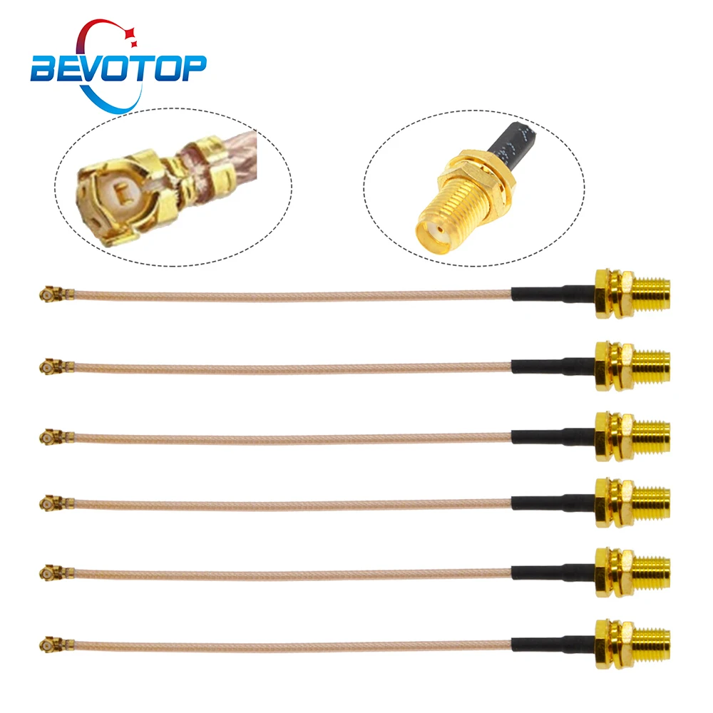 ipex sma cabo sma femea para ufl ufl ipx ipex1 conector femea rf coaxial pigtail antena cabo de extensao 100 pecas lote rg178 01