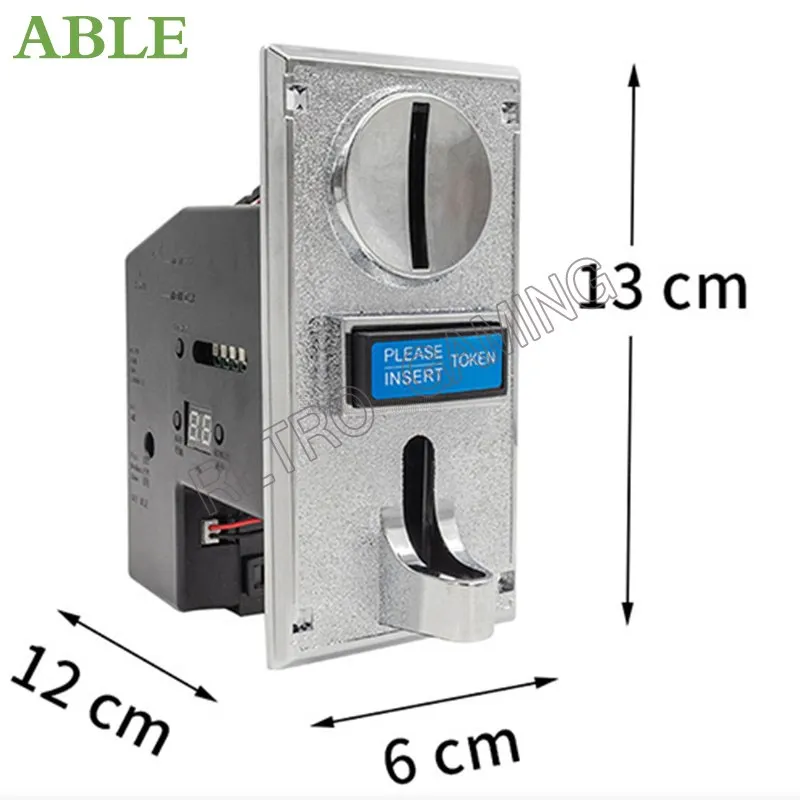 Anti-Fishing muilt Coin Acceptor Roll Down Selector Alloy Panel for Vending Machine  Accepts 9 tokens Arcade Game Ticket