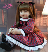 high quality 60cm big size reborn toddler princess Silicone vinyl adorable Lifelike Baby Bonecas girl bebe doll reborn menina