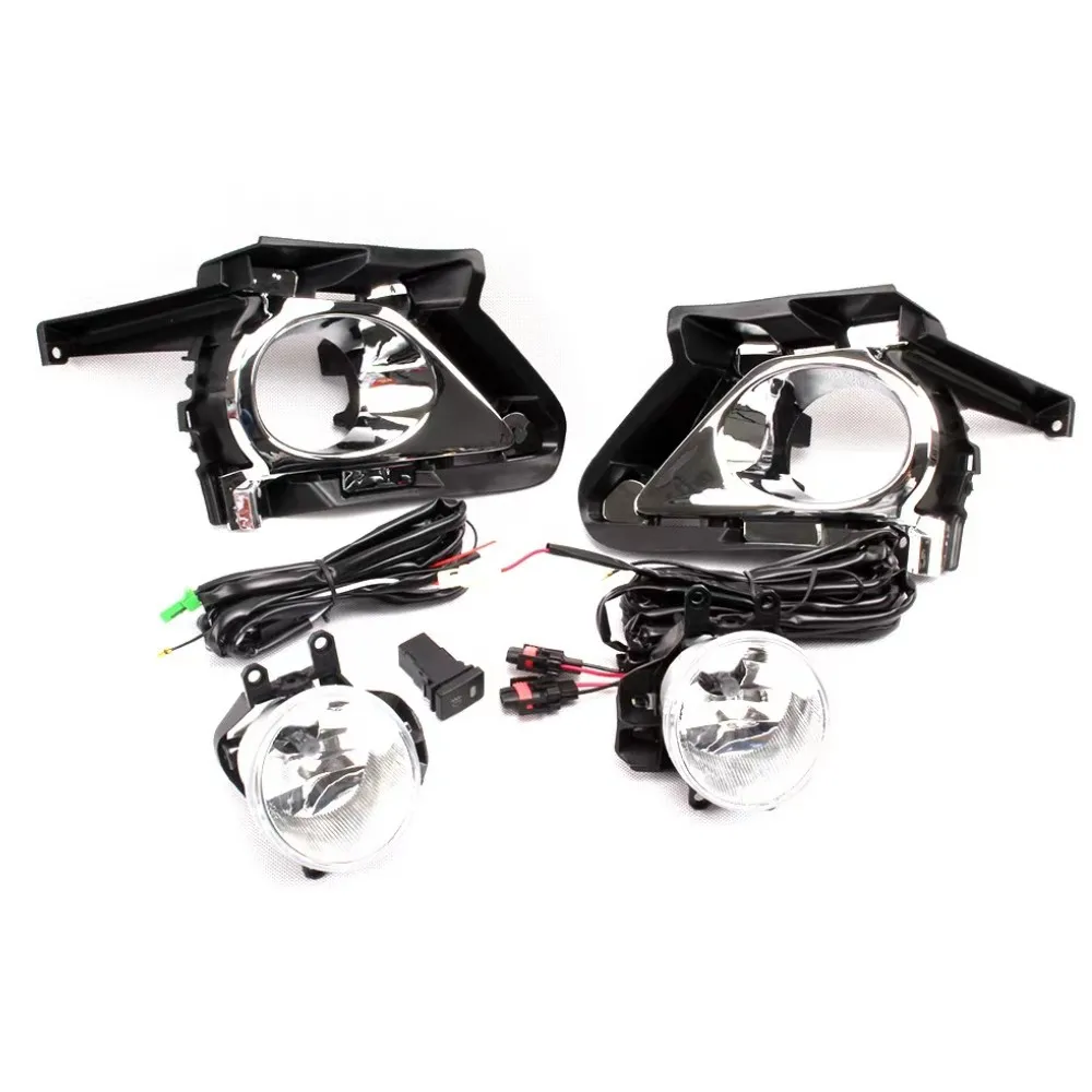 

July King Car Fog Lamp Assembly Kit With Cover Case for Toyota Innova Crysta 2015-2019, Fog Lamp Blub + Cover + Harness + Switch
