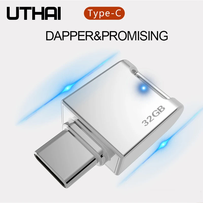 UTHAI C12 Type-C OTG USB3.0 Флэш-накопитель USB-C Память для смартфона МИНИ-USB-накопитель 32 ГБ 64 ГБ