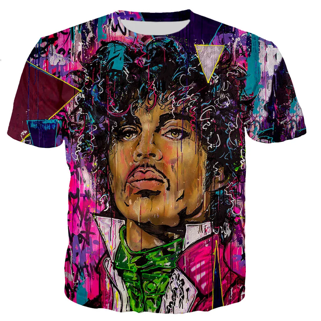 2021 New Prince Rogers Nelson Men/women Popular Singer 3D Printed T-shirts Casual Harajuku T Shirts Oversized