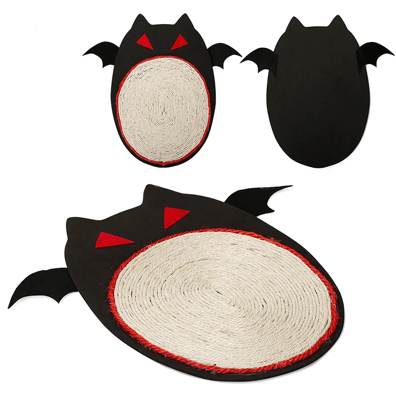 Hoomall Furniture Protector Pet Cat Play Toys High Quality Sisal Cat Scratch Board Cute Halloween Bat Cat Scratcher Kitten Mat