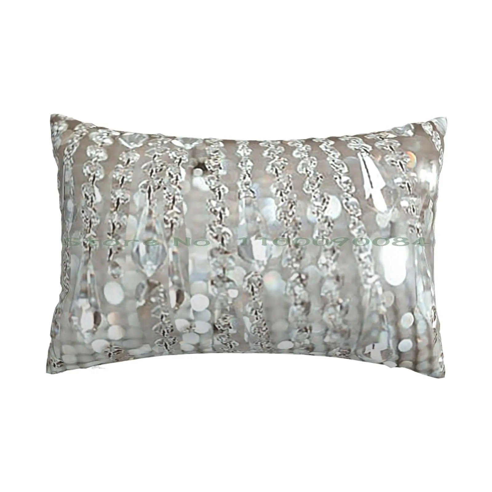 Chandelier Of Crystals And Light Pillow Case 20x30 50*75 Sofa Bedroom Crystals Light Glass Shiny Glam Sparkly Glimmer