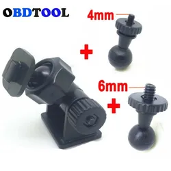 Glue Sticker Driving Recorder T-shaped Mount PLUS 4MM 6MM Head DVR Bracket Screw Connector for Car DV GPS Camera Stand Holder