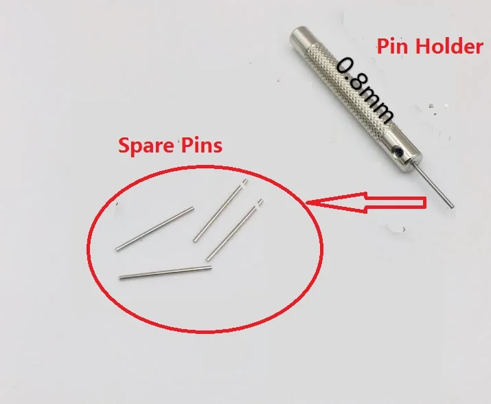 100PCS/lot 0.7mm 0.8mm 0.9mm 1.0mm Spare Steel Pins for Little Watch Bracelet Band Strap Remover