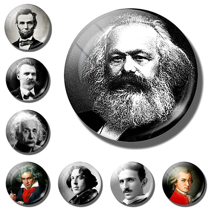 Karl Marx Philosopher Revolutionary Socialism Marxism Economics Famous People refrigerator magnets Abraham fridge magnet