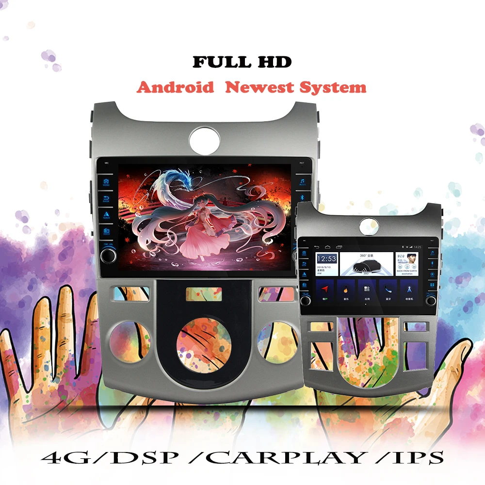 2 Din Car Radio Stereo For KIA Forte Cerato 2008 - 2013 Octa Core Android 14.0 Car DVD GPS Navigation HU Headunit Carplay 4G Lte