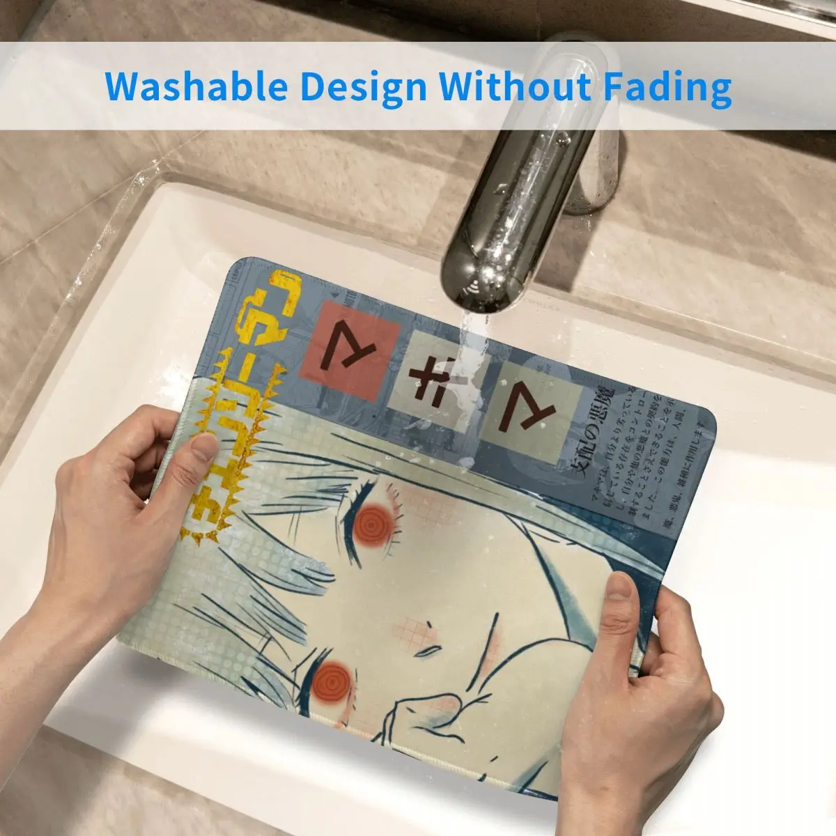 Chainsaw Man Makima แผ่นสแควร์ลื่นยาง Mousepad สำหรับเกมโต๊ะคอมพิวเตอร์ Harajuku Anime Manga Mouse mat