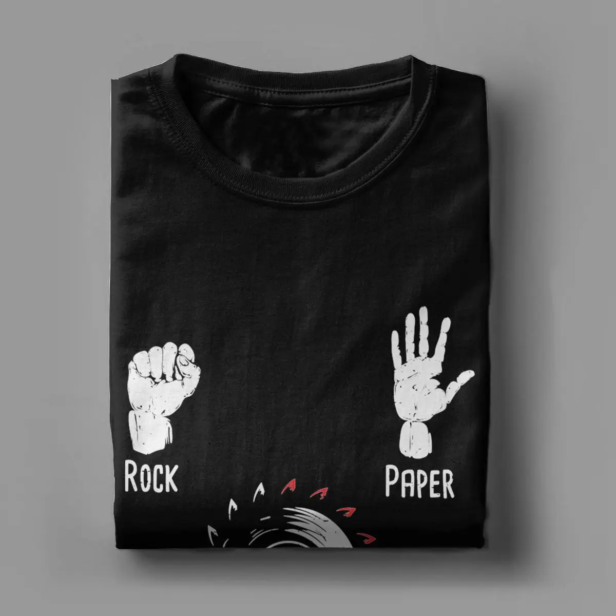 Rock Paper Scissors Table Saw Men T Shirts Carpenter Funny Tees Short Sleeve Round Neck T-Shirts Cotton Summer Clothing