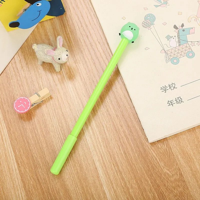 20 PCs Neutral Pen Cartoon Bear Gel Pens Set Creative Stationery Cute Student Test Signature Pen Writing Tools Gifts Wholesale