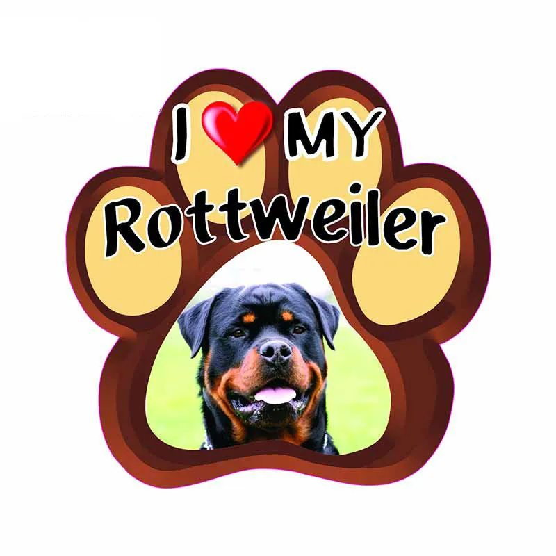 

Funny Car Stickers I Love My Rottweiler Dog Paw Decal Motorcycle Trunk Bumper Windshield Vinyl Car Wrap