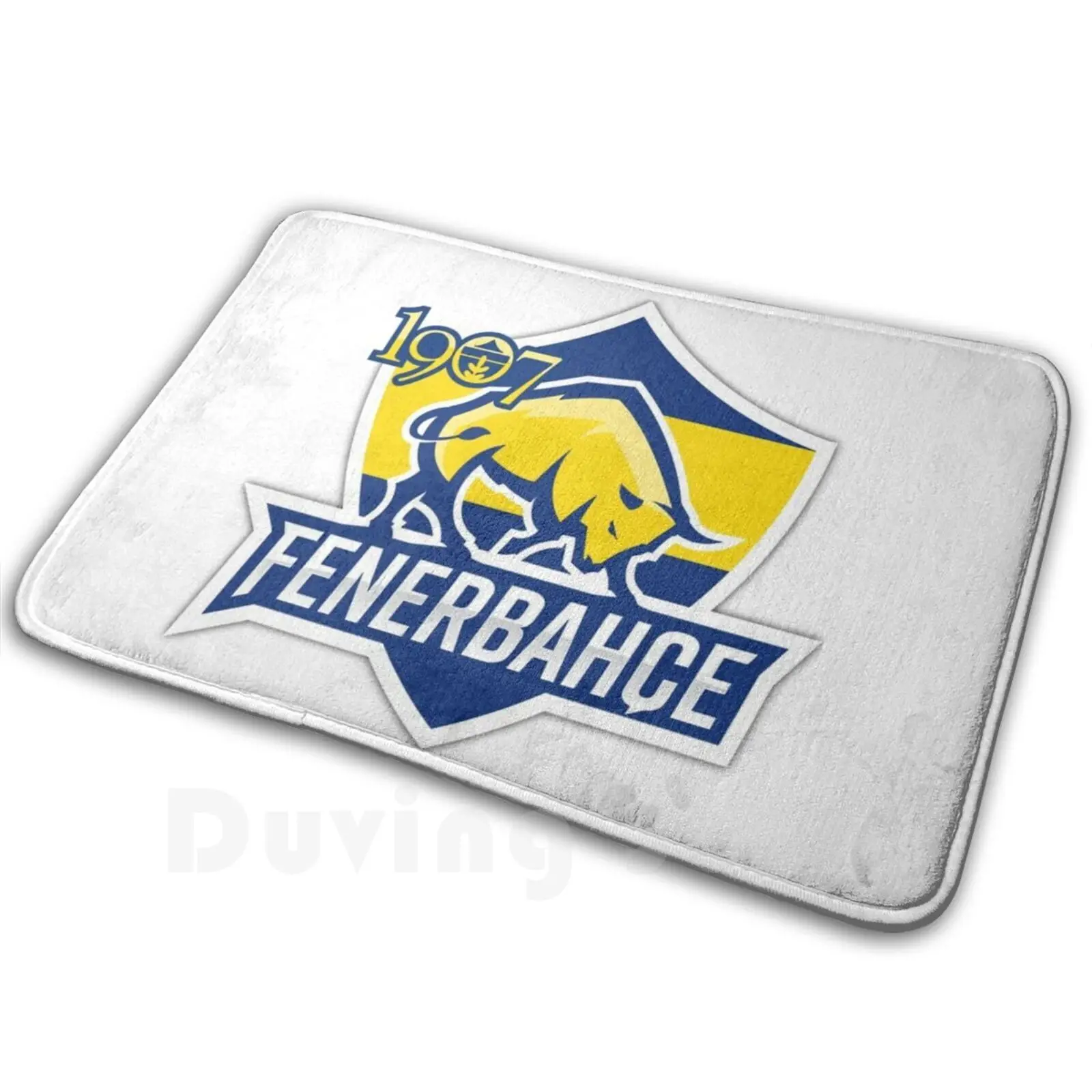 Fenerbahce New Logo ( Unofficial ) Carpet Mat Rug Cushion Soft Non-Slip Fener Fenerbahce Fb Sari Kanarya Boga Bull Turkey