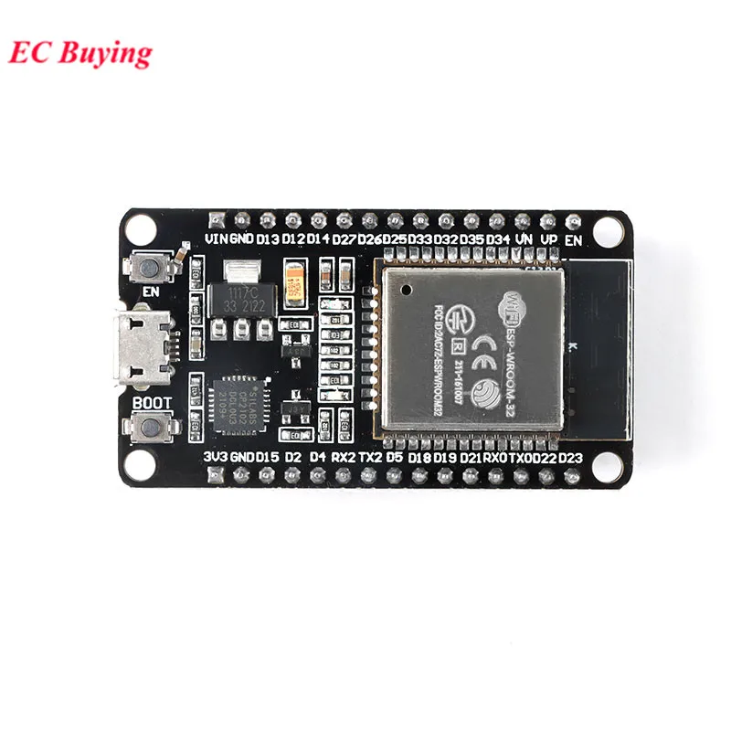 10Pcs/1pc ESP32-WROOM-32 ESP-32 ESP-32S Development Board Module WiFi Wireless Ble Dual Core CPU MCU PCB IOT For LuaNode NodeMcu