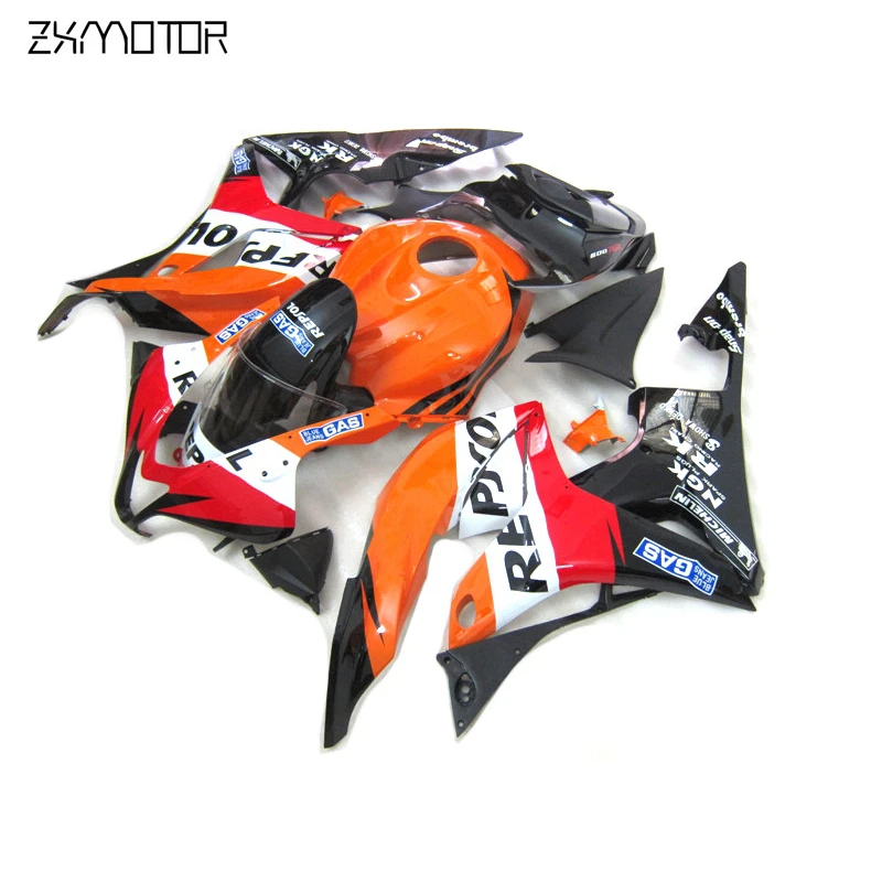 

Hot Sale Orange Black Injection Motorcycle Fairing kits for Honda CBR600RR F5 2007 2008 fairings set cbr 600 rr f5 07 08 SX48