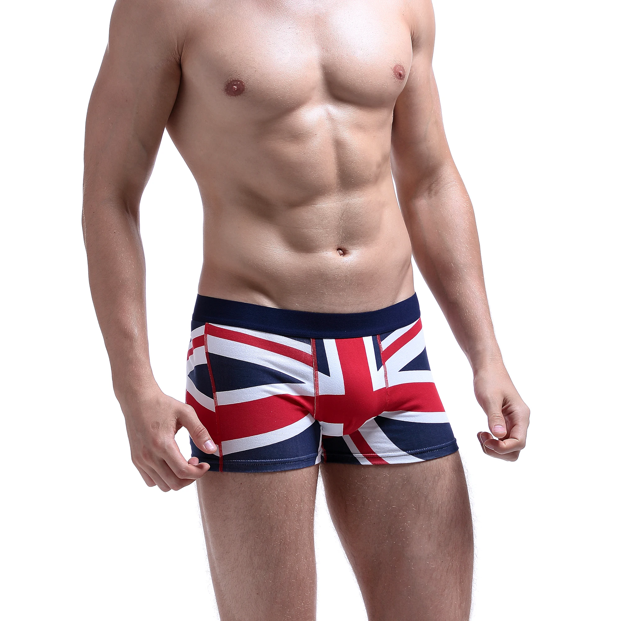 Seobean mens uk bandeira cueca de algodão boxers homem íntimo boxer estilo britânico mens calções de pijama jockstrap lingerie homme