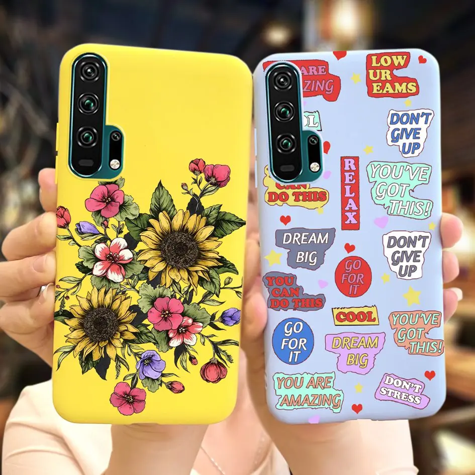 For Honor 20 Case For Honor 20 Pro YAL-AL10 Cover Cute Cartoon Cat Painted Phone Case For Honor20 20Pro YAL-L21 Soft Bumper Capa