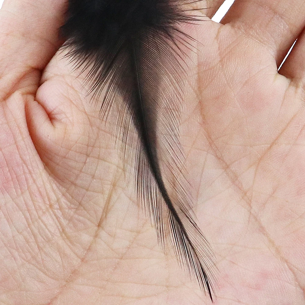 3-5 Inches Black Natural Chicken Feathers For Jewelry Making Crafts Decoration Handicrafts Carnival Accessories Wholesale 200PCS