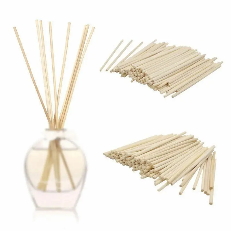 100-20pcs Natural Reed Fragrance Aroma Oil Diffuser Rattan Sticks Perfume volatiles For Home Decoration Refill Sticks