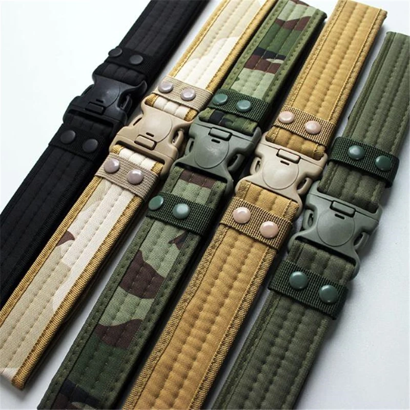 Tactical Belt for Women and Men Military Enthusiast Fashion Army Hunting Canvas Belt Quick Release Camo Tactical Belt Waistband