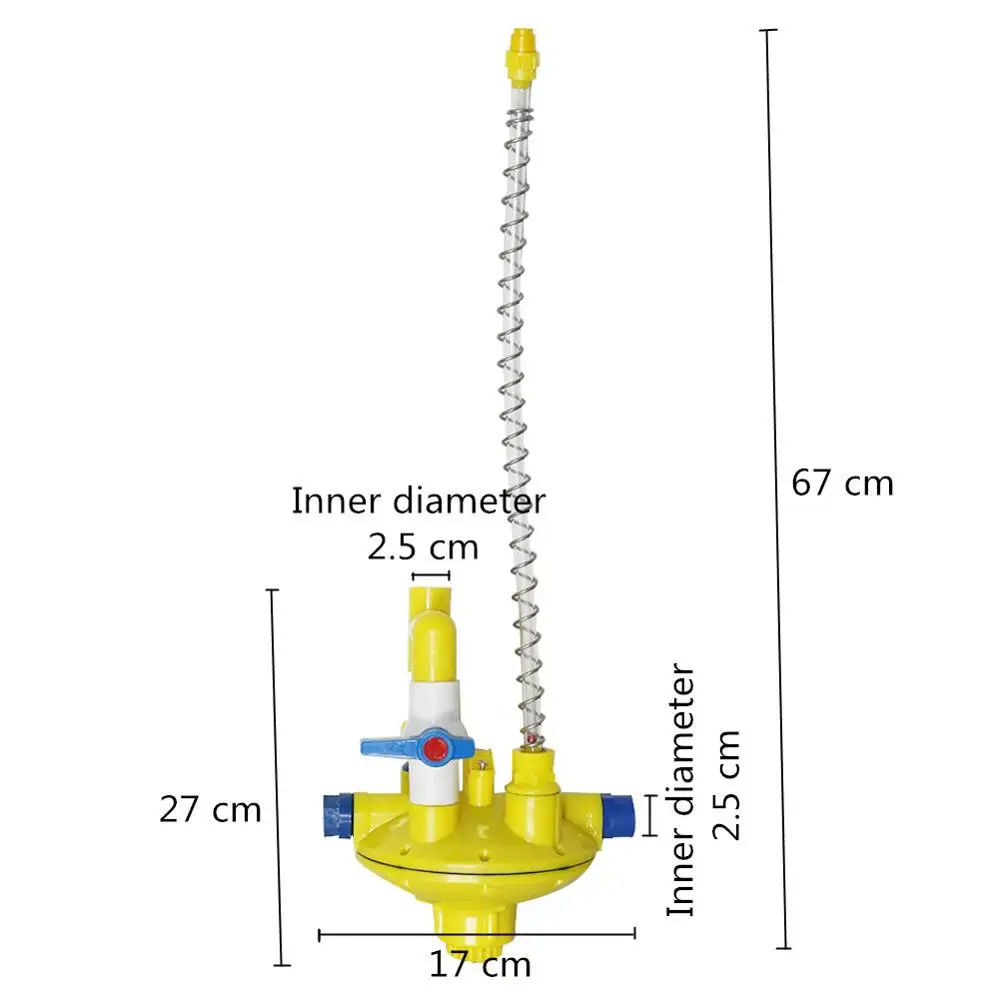 Chicken House Water Pressure Regulator Chicken Drinker Farm Poultry Drinking Device Waterline Decompression Equipment 1 Set