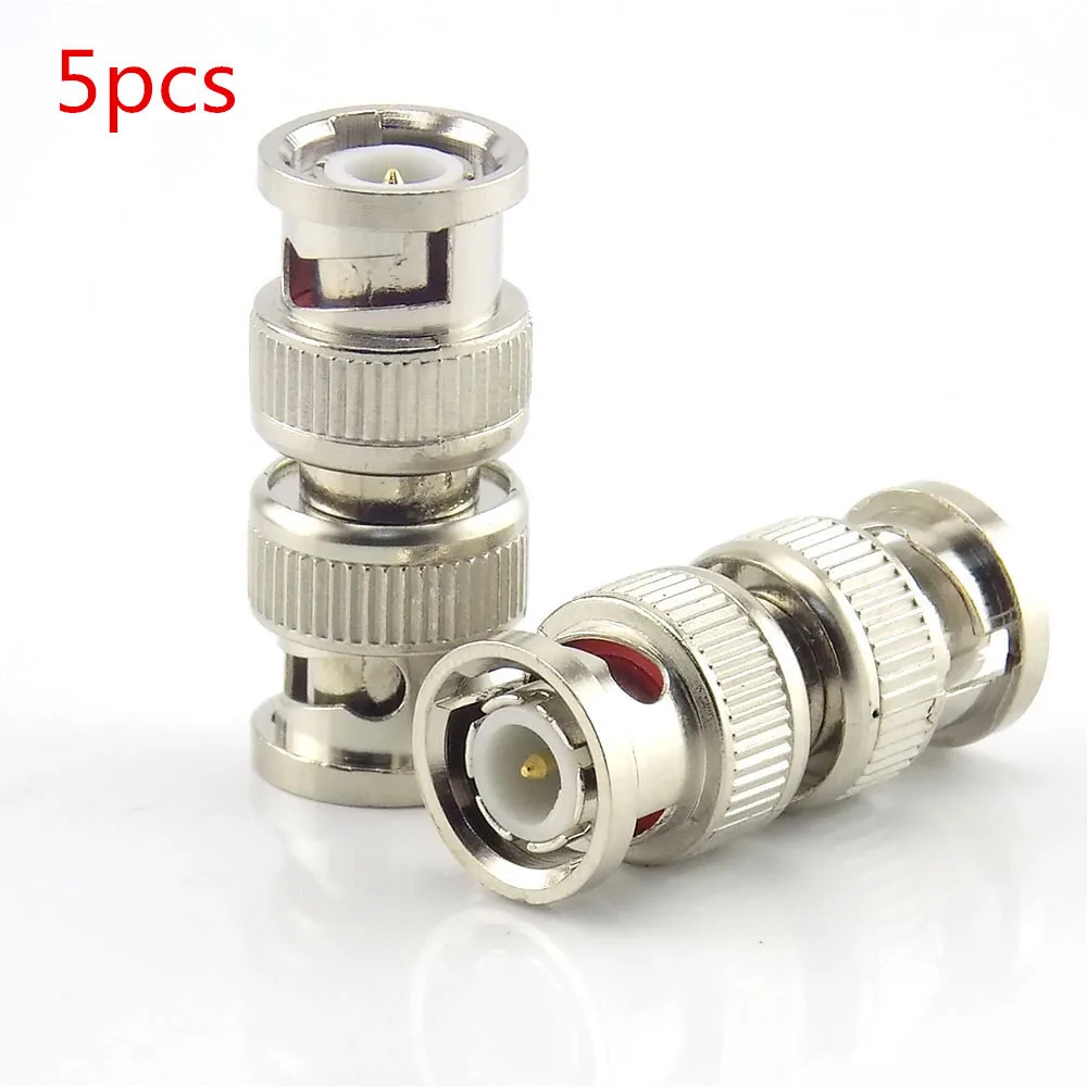 

5pcs Bnc Male To Bnc Male Connector BNC Connector Coax Coupler Adapter RF Convertor CCTV Accessories Video camera Security H10