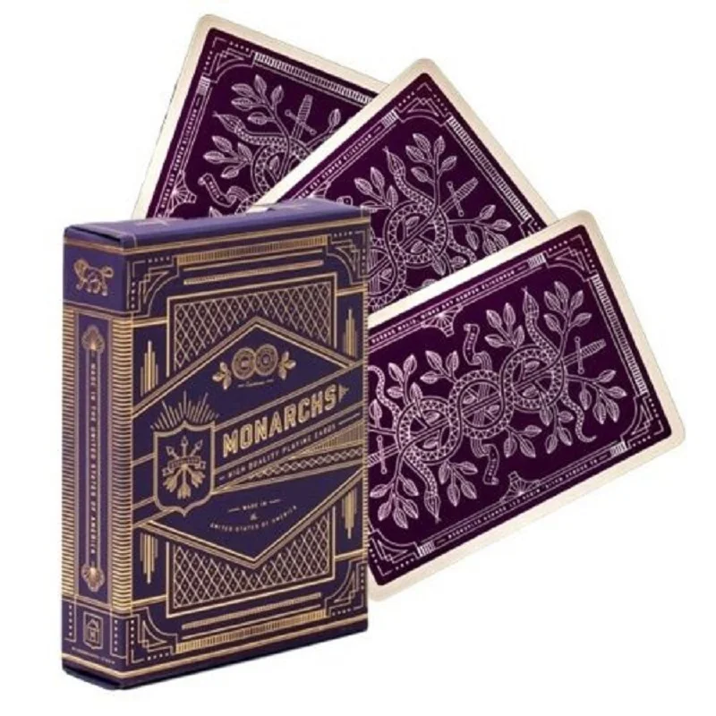 보라색 군주 놀이 카드 – Theory11 Monarchs Deck USPCC 포커 및 마술 트릭 소품