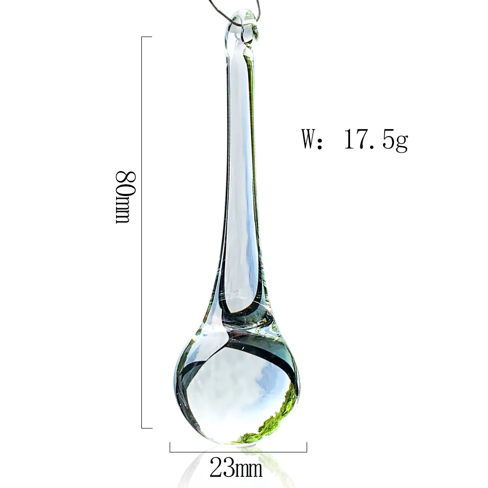 80mm Clear Water Drop Pendant Glass Crystal Suncatcher Accessories for Chandeliers Crystals DIY Hanging Ornament Home Decor