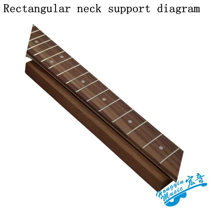 1 Piece Guitar Bass Neck Rest Caul Neck Rest Sapele Wood Long Neck Support Guitar Fretwork Cork Lined 297*70*20mm