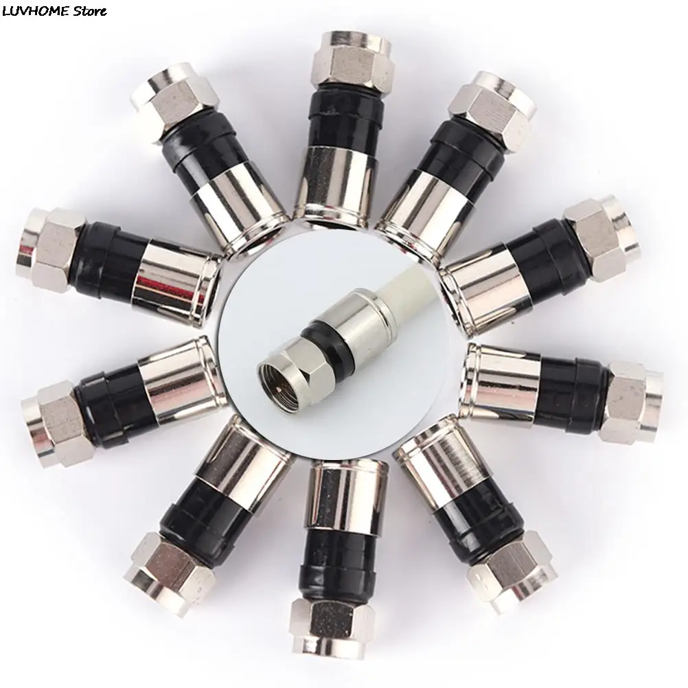 ZLinKJ HIGH QUALITY  10pcs New Arrival RG6 F Type Compression 2.7cm high quality Snap Seal Plug Connector