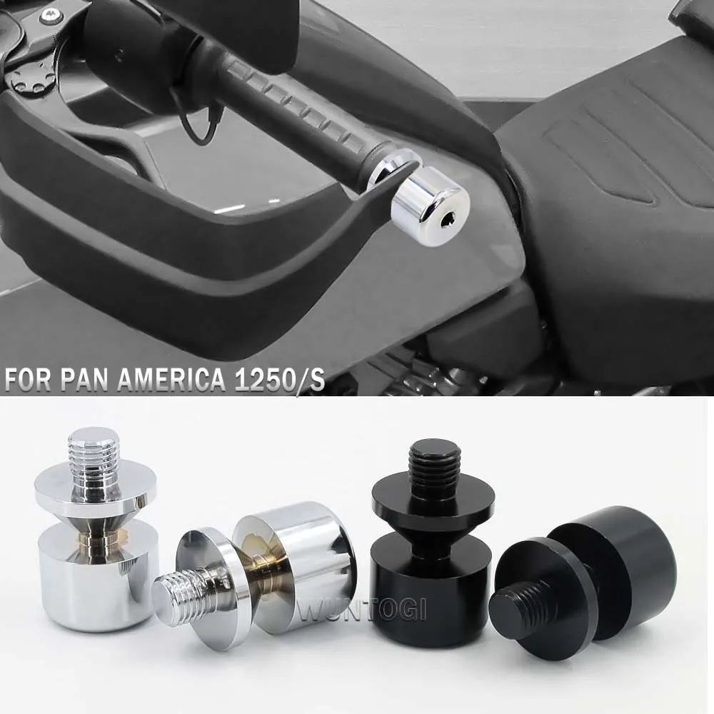 Motorcycle Handlebar end Weight For PANAMERICA 1250 Grips Cap Rod End Handle End Chrome Bar Ends For PAN AMERICA 1250S 2021 2022