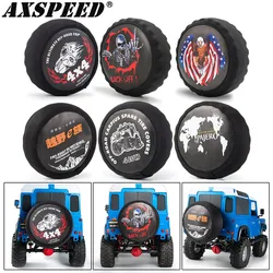 AXSPEED RC Car PU Leather Spare Tire Cover Wheel Tire Dust Cover Decoration for 1/10 Crawler TRX4 Axial SCX10 Wraith D90 Tamiya