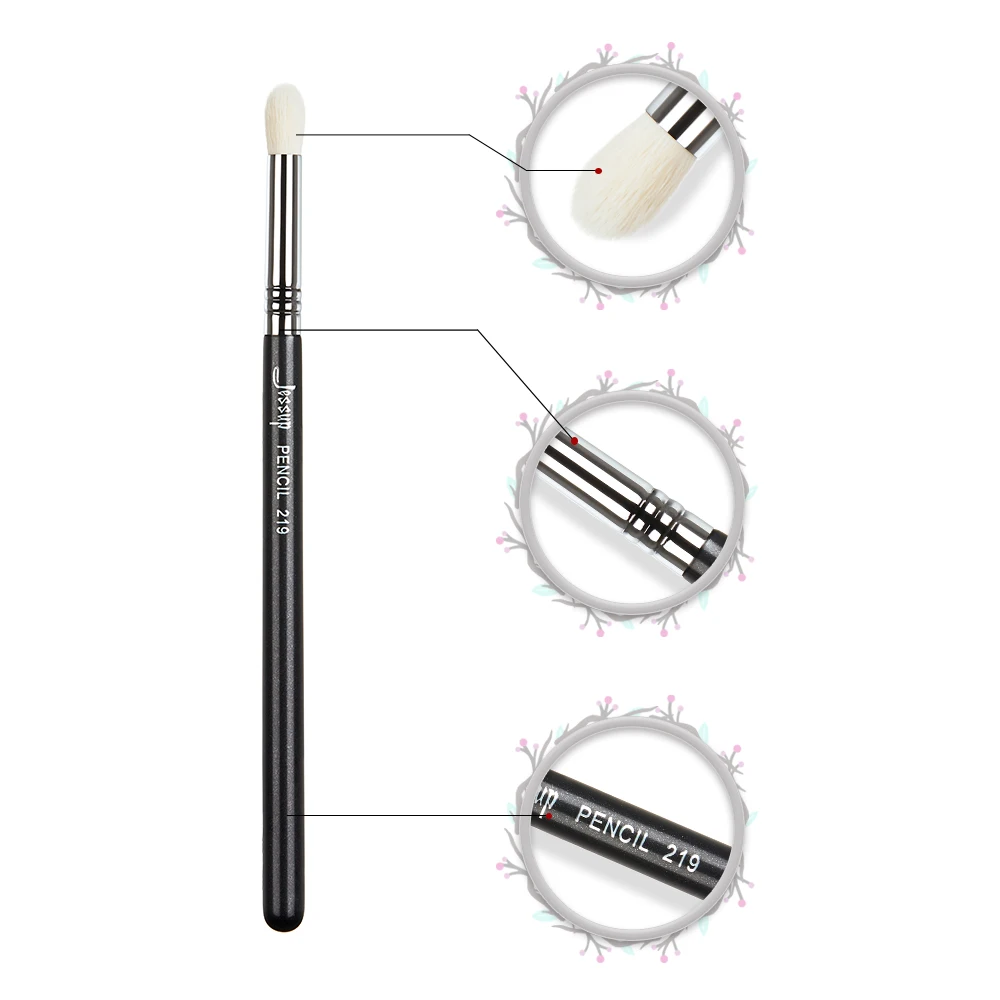 Jessup Black Pencil Single Makeup Brush Shading Eye Crease Fiber Hair Professional Precise Beauty Cosmetic Tool Silver 219