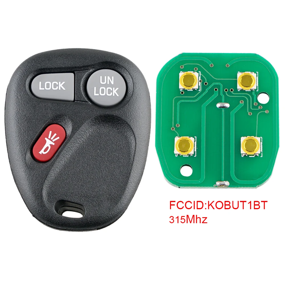 

Car Key Replacement 315Mhz 3 Buttons Remote Keyless Entry Key Fob KOBUT1BT Fit for 1999 2000 2001 GMC Sierra 1500 2500 3500 HD