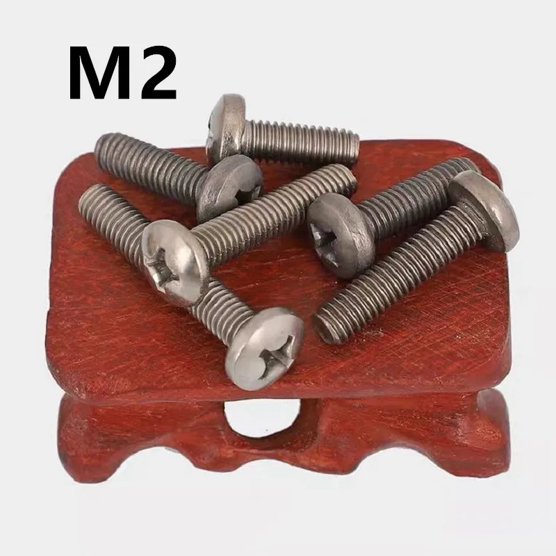 

20PCS M2x3/4/5/6/8/10/12/14/16/20mm GB818 Phillips Round head Pure Titanium screws Pan head Mechanical Bolts