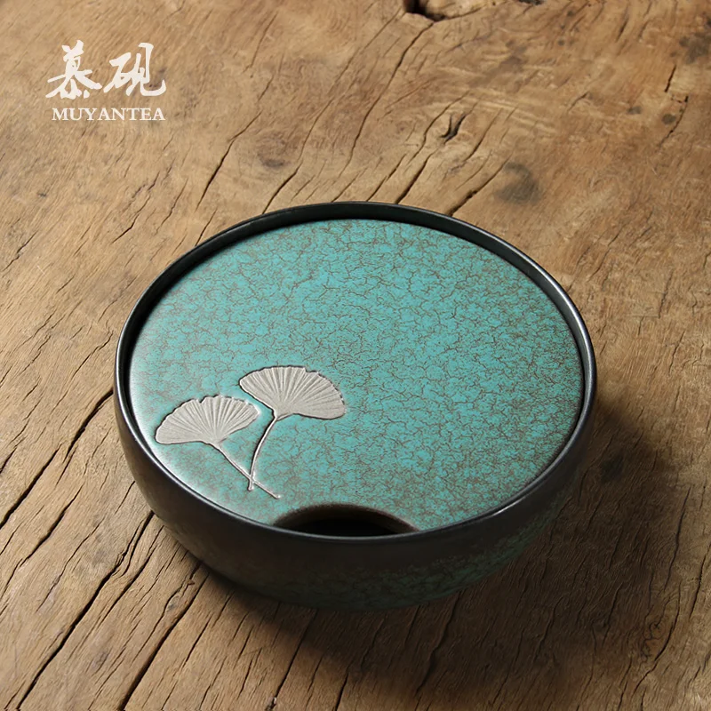 leaf tea tray household water storage dry tea making platform kiln change Kung Fu tea set tea ceremony round tea tray