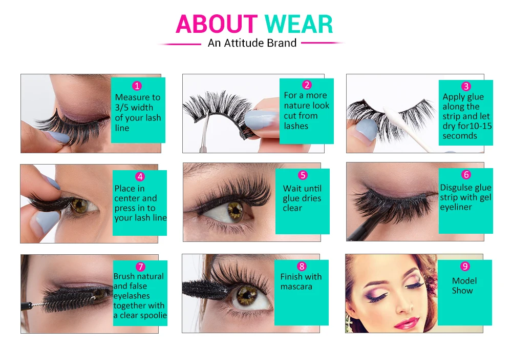 Flauschigen Natürliche 3D 5D Faux Nerz Wimpern Groß Großhandel Glitter Schmetterling Gefälschte Wimpern Box Paket Farbigen Wimpern Make-Up Liefert – Detail 19