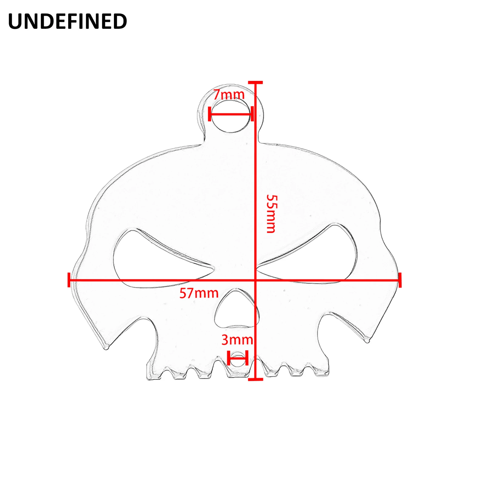 Porte-cloche tête de mort pour moto, boulon de montage et anneau inclus pour Harley Sportster Softail Touring pour Honda Universa