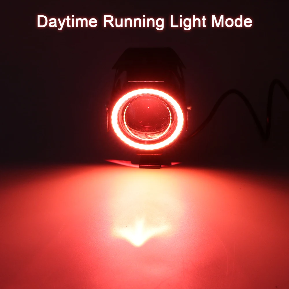 أضواء كاشفة لعدسات الليزر للدراجات النارية ، عيون الملاك المضيئة ، مصابيح الجري DRL ، مصابيح الضباب القوية ، إكسسوارات السيارات ، U7 ، K ، 12 فولت-80 فولت