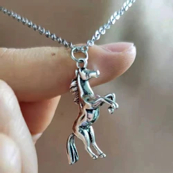 hzew new 3D horse pendant necklace for women man Accessories